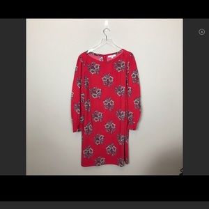 LOFT▪️Plus Size Red Floral Midi Dress 18